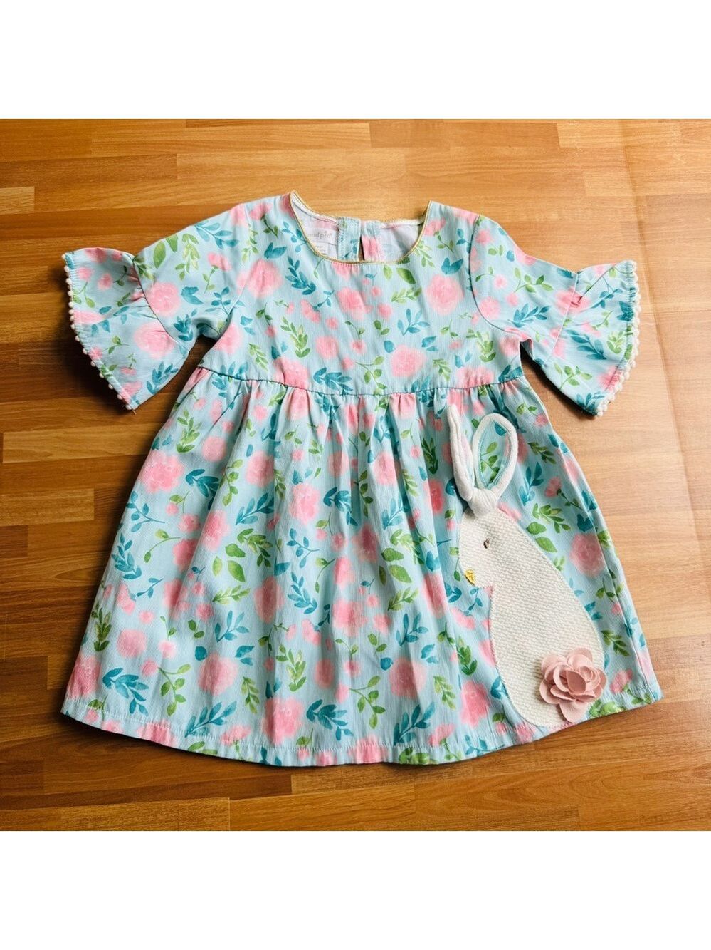 Mud pie Easter bunny floral dress size 24mos/2